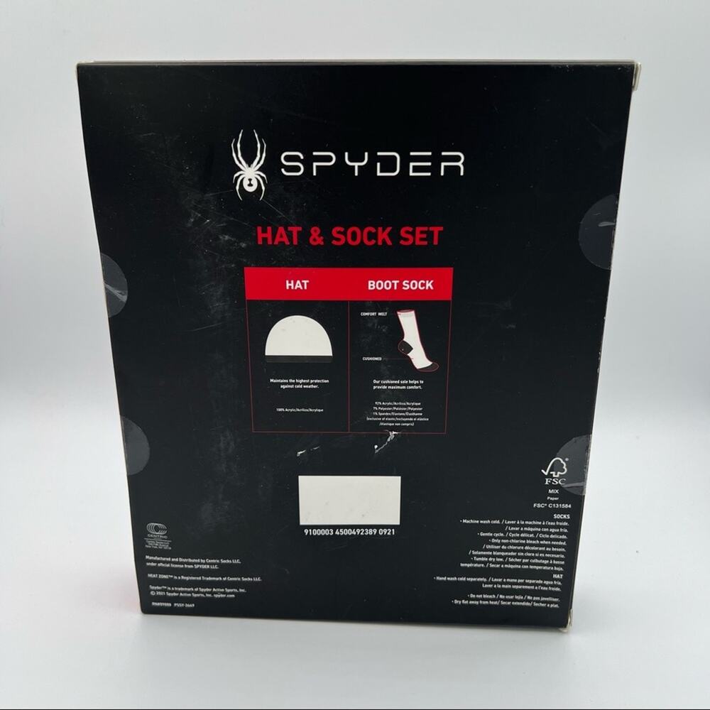 Spyder Switch It Up Reversible Beanie Hat & 2 Pairs Socks Set Men’s One Size - Picture 3 of 3